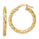14k Yellow Gold 1 1/16" Polished Twisted Hoop Earrings