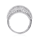Dome-Shaped CZ Cocktail Ring In Sterling Silver