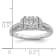 Rhodium Over 14K White Gold Lab Grown Diamond VS/SI GH, Cluster Ring 0.739ctw