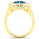 Cushion Cut London Blue Topaz and White Diamond 14K Yellow Gold Halo
Ring 2.39 ctw