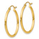14k Yellow Gold Polished 1" Tube Hoop Earrings