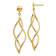 14k Yellow Gold Curved Tube Dangle Earrings