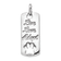 Rhodium Over 14k White Gold Polished Live Love Adopt Paw Dog Tag Pendant