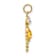 10k Yellow Gold Yellow Citrine Simulant November Birthstone and Clear
Cubic Zirconia Boy Charm