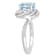 2.50ctw Sky Blue and White Topaz with Diamond Accent Swirl Ring in
Sterling Silver