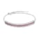 Ruby and White Topaz Sterling Silver 3-Row Bolo Bracelet