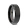 ELISE Black Tungsten Ring with Polished Beveled Edges and Brush Finished
Center 7mm