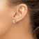 Rhodium Over 14K White Gold Lab Grown Diamond Hinged Hoop Earrings