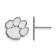 Rhodium Over Sterling Silver LogoArt Clemson University Small Post Earrings