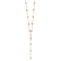 14k Yellow Gold and 14k White Gold Polished Adjustable Beaded Y-Drop
Cable Link 17.5 Inch Necklace