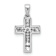 Rhodium Over 14k White Gold Diamond Cross Pendant