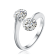 Clear Cubic Zirconia, Rhodium Over Sterling Silver Bypass Ring 2.5ctw