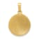 14K Yellow Gold Polished and Satin St Patrick Medal Hollow Pendant