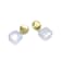 Pear Shape Freshwater Pearl Drop Earrings In 14K Gold Over Sterling Silver