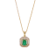 1.79 Ctw Emerald with 0.40 Ctw Diamond Pendant with Chain in 14K YG