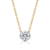 Bezel-Set CZ Station Necklace In 14K Gold Over Brass