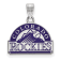 Rhodium Over Sterling Silver MLB LogoArt Colorado Rockies Enamel Pendant