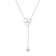 White Cubic Zirconia Rhodium Over Sterling Silver Bee Necklace 0.04ctw
