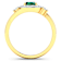 0.83ctw Green Emerald and Diamond 14K Yellow Gold Halo Ring