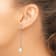 Rhodium Over Sterling Silver 7-8mm White Freshwater Cultured Pearl Post
Dangle Earrings