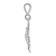 Rhodium Over 14k White Gold Solid Polished and Textured Open-Backed Sea
Turtle Pendant