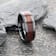 BENNY Black Ceramic Polished Beveled Edges Men’s Wedding Band with
Bubinga Wood Inlay 8mm