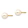 14K Yellow Gold Reversible Freshwater Cultured Pearl and Bead Earrings