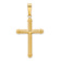 14k Yellow Gold Polished and Textured Cross Pendant