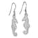 Rhodium Over Sterling Silver Polished Seahorse Dangle Earrings