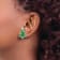Rhodium Over Sterling Silver Enamel Kids Christmas Tree Post Earrings