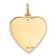 14k Yellow Gold Textured Flag Heart Pendant