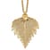 24k Yellow Gold Dipped Birch Leaf with 20 Inch Gold-tone Necklace