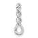 Rhodium Over 10k White Gold 0.12 ctw Diamond Twist Chain Slide Pendant