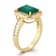 Rachel Zoe Green Emerald-Cut CZ Cocktail Ring in 14K Gold Over Sterling Silver