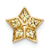 14k Yellow Gold Yellow Sapphire Star Chain Slide Pendant