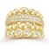 Rachel Zoe CZ Multi-Row Stacked Statement Ring in 14K Gold Over Sterling Silver