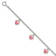 Rhodium Over Sterling Silver Childs Enamel Hearts 5.5-inch with 0.5-inch
Extension Bracelet