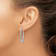 Rhodium Over 14K White Gold Oro Spotlight Lab Grown Diamond SI+, H+,
Hoop with Safety Clasp Earrings