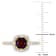 Garnet and Diamond 10K Yellow Gold Ring 1.14ctw
