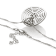 Sterling Silver Freshwater Pearl and Cubic Zirconia  Pendant with
Singapore Chain