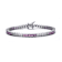 Pink And White CZ Tennis Bracelet In Sterling Silver