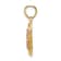 14k Two-tone Gold Textured Mom Heart Charm