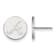 Rhodium Over Sterling Silver MLB LogoArt Atlanta Braves Post Earrings