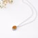 Oval 2.5ct Citrine with Round Moissanite Accents Pendant Style Necklace