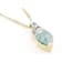 Blue Chalcedony, Neon Apatite And White Zircon Pendant Necklace In 18K
Gold Over Sterling Silver 2.33ctw
