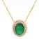 3.50 Ctw Emerald and 0.46 Ctw White Diamond Pendant in 14K YG