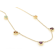 Multi-Garnet Station Necklace In 18K Gold Over Sterling Silver 1.22ctw