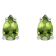 5x3mm Pear Shape Peridot 14k White Gold Stud Earrings