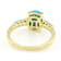 Turquoise Round And Oval Ring In 18K Gold Over Sterling Silver
