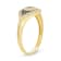 Blue And White Diamond 10K Yellow Gold Evil Eye Cluster Ring 0.30ctw